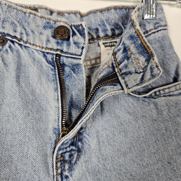 Vintage 90s Levis Orange Tab Slim Fit Cotton Womens Size 10 Blue Denim Jeans - Picture 7 of 12